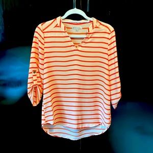 DE Collection peach/orange blouse